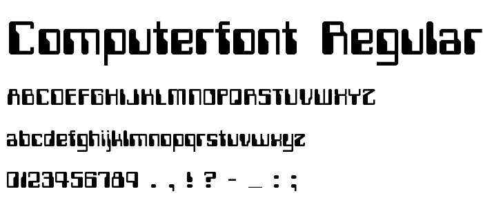Computerfont Regular font
